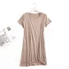 Women's Sleepwear Nightgown Large Size Short Sleeve Modal Sleep Wear Dress Thin Summer Lounge Nightwear For Sleeping Woman Nightshirt