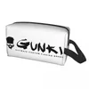 Bolsas de almacenamiento gunki logotipo bolsito cosmético mujer moda gran capacidad estuche de maquillaje tocador de belleza