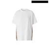 Fashion Luxury Buurberlyes Vêtements pour femmes hommes Hommes à manches courtes Femmes 2024 Été classique Patchwork Tshirt T-shirts avec logo de marque 1 à 1