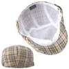 Berets Casual Plaid Hats Мужчины Berets Summer Herringbone Newsboy Cap Women Vintage Flat Ivy Hats Cotte Thin Golf Driv