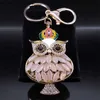 Keychains Bedanyards Lucky Crown Owl Keyring Holder Metal Fashion Animal Pinging Keychain For Men Women Charm Triket Jewelry Gift Llavero KXHS01 Y240417