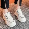 Casual Shoes Thick Soled Round Toe Mesh Breathable College Style Small White Fashion Anti Slip Wear Resistant Board