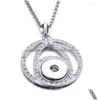 Colliers pendentifs Bouton sublimation Zircon Fleur Pendants Collier Consommable 20pcs / lot Drop Livraison bijoux dhqhe