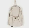 Backpack Fashion feminino de alta capacidade Nylon Casual Solid Color Canvas Bag do aluno da bolsa escolar versátil