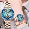 Montre-bracelets Femmes Watches Gold Luxury Brand Diamond Quartz Dames Horloge en acier inoxydable Relogio Feminino Dropship D240417