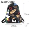 Backpack Baowomen Women School Bag Cartoon Mochila para meninas meninos viagens Rucksack Animal fofo Presentes de natal