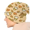 Berets Kürbisgewürz Latte Kaffee Herbst Herbst Frau Girl Maske Gesicht Beanies Strickhut -Saison Trend und