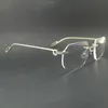 Lunettes de soleil coupées en diamant Vintage Mélos sans bord