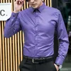 Herren -Hemd -Hemden formelle Geschäft und Blusen Einheitliche Farbe lang Ärmeln Slim Casual Party Hemd Top Kleidung Mann Mann männlich