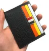 2023 Fashion Credit Card Holder Wallet Ultrathin Real Leather Card Holder Coin Purse Men Slim Bank ID Card Case Pocket Bag3414731