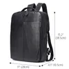 Sac à dos ouest de grande capacité pour hommes en cuir sacs à dos pour un sac à école pour ordinateur portable adolescent noir notebook de jour de voyage homme de voyage