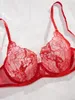 Bras define linger lingerie erótica de renda transparente bordado malha sexy malha pura roupas íntimas não censuradas de casamento inseguro de duas peças