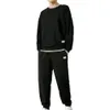 2PCSSESS MEN SUP Sport Suit Dust Waffle Text Oreck Long Sweghird Sweghert Jogets Jogger Pants