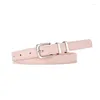 Ceintures 2024 Design Style de luxe Femmes ceinture haut de gamme Sense Silver Buckle Simple All Match Jeans Décoration pour étudiant Multi couleur