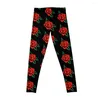 Aktive Hosen Tattoo Rosen Leggings Frauen hohe Taillensport für Joggers Frauen