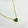 Concepteur de collier pour femme Louies Vuttion Collier de trèfle de luxe Tempérament Lvjia Green Love imprimé Pendant Colli