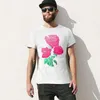 Heren Polos Flowers - Pink Rose T -shirt T -shirt T -shirt Tops Blouse Plain Mens T -shirt Graphic