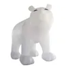 8m long (26ft) Outdoor large inflatable white polar bear cartoons bears animal model replica advertising product with blower for Christmas decoration