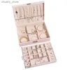 Accessories Packaging Organizers Fashion Design Leather Jewelry Box Jewelry Case Jewelry Package Storage Large Space Jewelry Ring Necklace Brac Y240423 A355