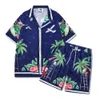 Top Design Men's Shorts 2023 High Street Flower Shirt Suit Place Surfing Full Print Shirt Cardigan décontracté Shorts assortis Hommes