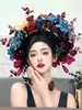 Decorative Flowers 2024 Style Of Headwear National Wind High Appearance Level Beautiful Explosion Simulation Hairband Po Decoration