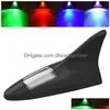 Lumières décoratives voiture anti-talonnage d'antenne d'ailettes de requin solaire toit de toit de modification de la LED de chute de chute de gouttes