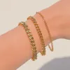 Bracelets de chaîne de serpents classiques bracelets pour femmes tendance mode bracelet de chaîne cubaine en acier inoxydable
