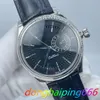 Mechanische 50509 neue Cellini Leder Herren Sier Uhr 40mm braune Armbandreihe Automatisch Mechaincal White Dial Men Watc männlich