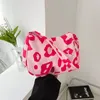 Вечерние сумки розовый леопардовый холст плеч