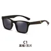 Novos óculos de sol polarizados da moda grande para homens, bambu ao ar livre de sândalo preto de ponta e óculos de madeira