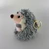 10 cm Kawaii Hedgehog Plush Blak Cartoon Gray Brown Schedkuż wisiorek kluczyka Urocza Plushy Bag Can Chain