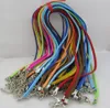 100pcslot Mixed Color Suede Leather Necklace Designer Justerbar sladd med hummerlåshalsband för DIY -smycken Charms Making F41334548