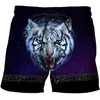 Shorts masculinos esportam calças soltas casuais Padrão 3D de cordão 3D