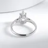 Bague de fiançailles Solitaire Waterdrop avec des anneaux de promesse de diamant GRA Pear 925 Band de mariage en argent pour femmes 240417
