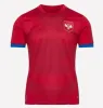 New Oostenrijk Tsjechië 2024 Euro Cup voetbaltruien Zwitsers Red Blue White IJsland Sportvoetbal Shirts Sportswear Servië Camisola Home Away Men Uniform