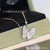 Collier de créateur de marque Vancelfe Luxury Collier Butterfly en diamant complet pour femmes 925 Silver Micro Set Gift Jeweliry de haute qualité de haute qualité