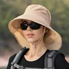 Summer Designer szerokie czapki do damskich na zewnątrz Ochrona szyi UV-Anti Sunhats Kobiety Visors Outdoor Hat Plaże wędkarstwo wędkarskie szal swobodny krem ​​przeciwsłoneczny