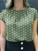 Summer Tunic Tops Zanzea Women Short Sleeve Polka Dots Blouse Work Holiday Shirt Casual O Neck Blusa Female Chemise Mujer 240403