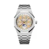 Designer Watch Luxury Automatic Mechanical Watches Series 26611pt Perpetual Calendar Moon Phase Mens Platinum Movement Mouvement de bracelet