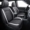 Couvertures de siège Ensemble complet en cuir étanche durable pour la camionnette ajusté pour Nissan Titan 2017-2024 Diamond Pattern