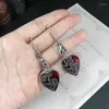 Boucles d'oreilles en peluche 1pair Gothic mystérieux bijoux personnalité chauve