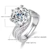 Moissanite Pigeon Egg III Love Diamond Ring Женское роскошное полное алмазное темперамент роскошное кольцо