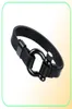 Mens Stainless Steel Screw Post Ancla Shackles Leather Bracelet in Black Nautical Sailor Surfer Bangle Wristband Male Jewelry 3853476