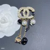 20style Double Pins Luxury Brand Designer Brooches Знаменитые женщины с розовым дизайнерским костюмом для роликов.