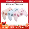 Möss 8bitdo Ultimate C Bluetooth GamePad Wireless Gaming Controller Nya färger Pink Blue Orange Compatible med Nintendo Switch OLED