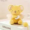 Clèchements en peluche 13cm Cat mignon avec aile poupée en peluche poupée pendentif belle chambre de voiture décoration pendentif pendentif cadeau de vacances y240415