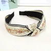 Headbands New Retro Female Ethnic Hairband Embroidery Flower Leaf Headband Head Bezel for Women Cross Knotted Hair Hoop Headbands Headwear Y240417