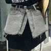 Dames jeans denim shorts voor vrouwen in 2024 High Tailed Summer A-Line Spicy Girl Losse Wide Leg Pants Trend