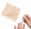 Factory 100st Orange Wood Nail Sticks Double Sided Multi Function Cuticle Pusher Remover Manicure Pedicure Tools Mini Skater4606932799