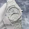 Designer Watch Luxury Automatic Mechanical Watches Series 67653BC Silver Grey Dial Frost Gold 18K White Womens Calendar Affiche Mouvement de bracelet 9J9J